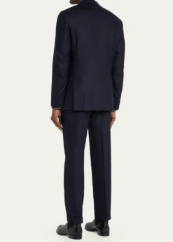 BrioniMen's Brun Wool Micro Check Suit