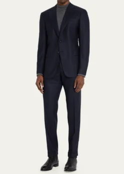 BrioniMen's Brun Wool Micro Check Suit