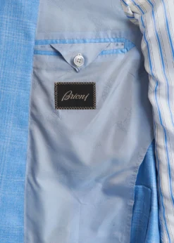 BrioniMen's Cashmere Sky Blue Plaid Jacket