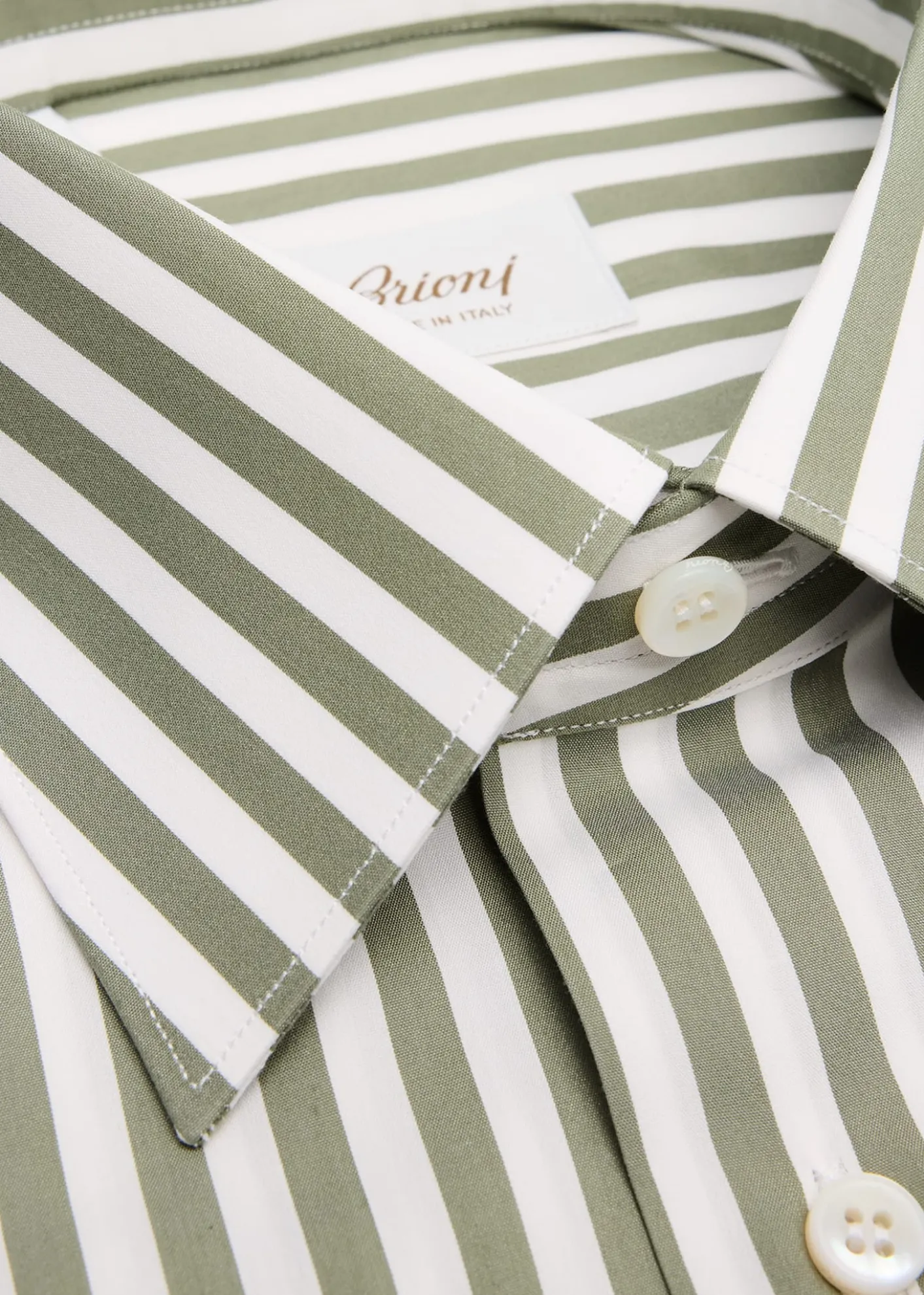 BrioniMen's Cotton Candy Stripe Point Collar Dress Shirt