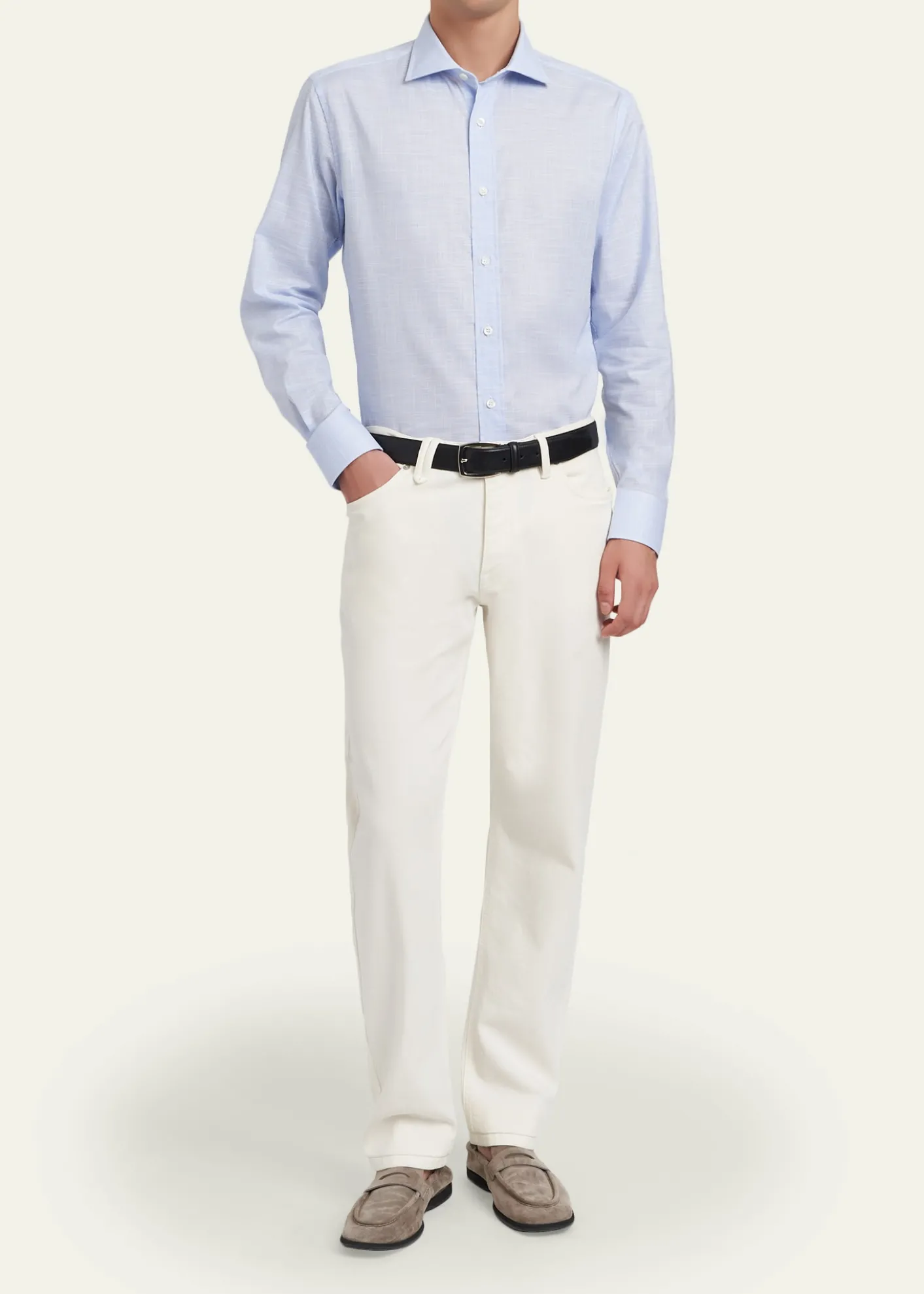 BrioniMen's Cotton Classic-Fit Sport Shirt