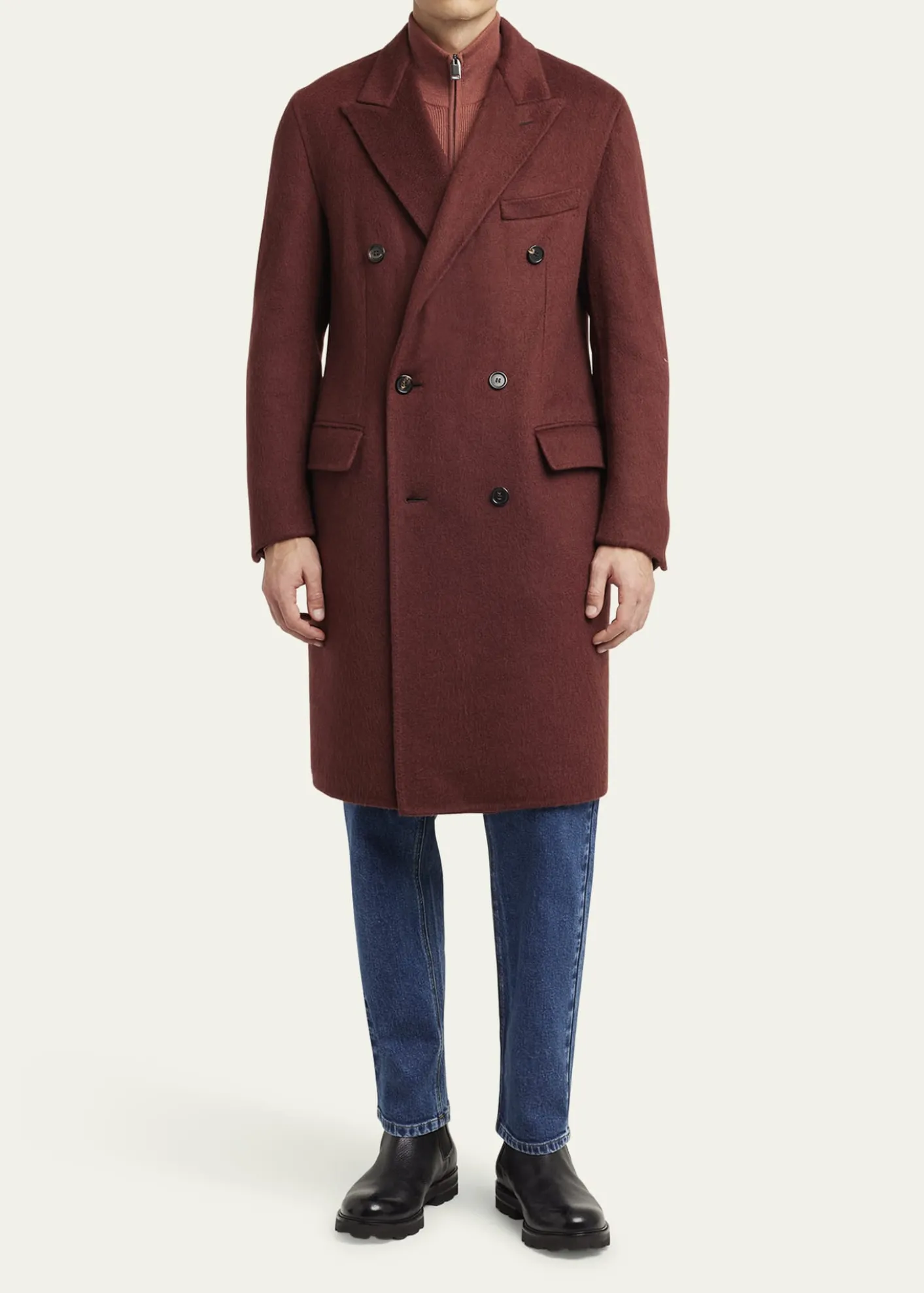 BrioniMen's Double-Breasted Cashmere Coat
