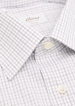 BrioniMen's Giza 87 Cotton Grid Check Dress Shirt
