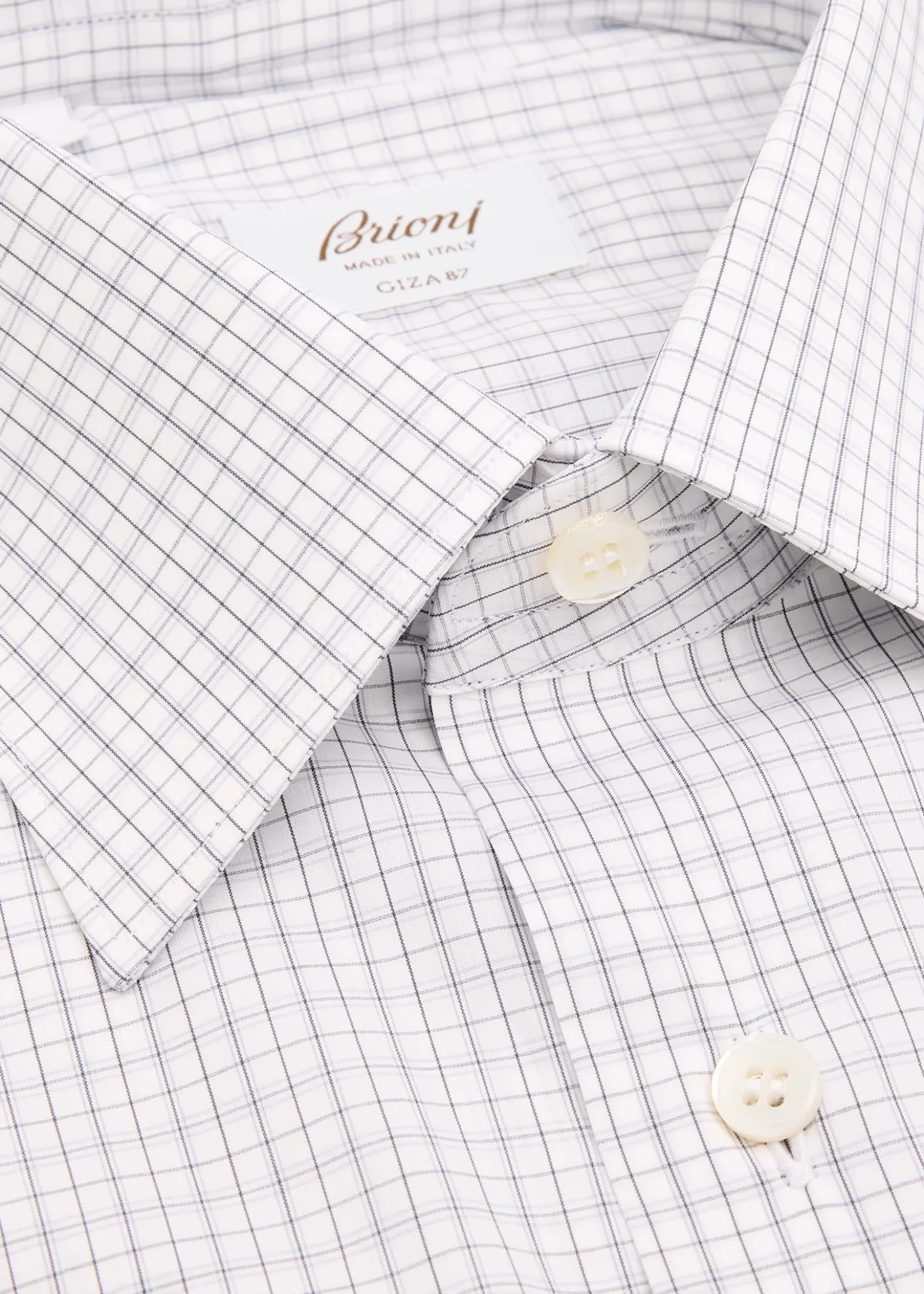 BrioniMen's Giza 87 Cotton Grid Check Dress Shirt