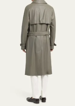 BrioniMen's Loden Leather Trench Coat