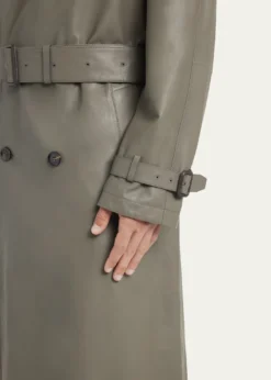 BrioniMen's Loden Leather Trench Coat