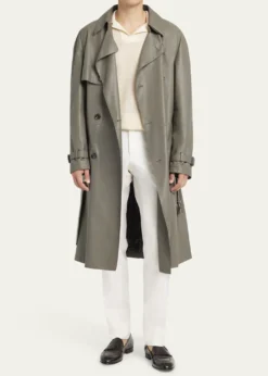 BrioniMen's Loden Leather Trench Coat