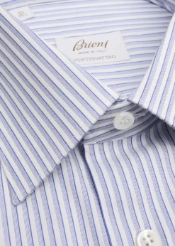 BrioniMen's Multi-Stripe Ventiquattro Cotton Dress Shirt