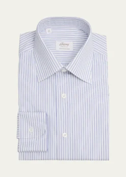 BrioniMen's Multi-Stripe Ventiquattro Cotton Dress Shirt