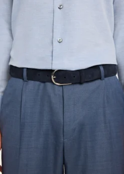 BrioniMen's Suede Round-Buckle Belt