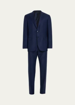 BrioniMen's Textured Solid Two-Piece Suit, Bright Navy