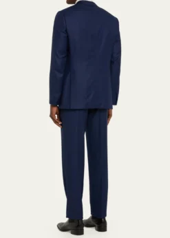 BrioniMen's Textured Solid Two-Piece Suit, Bright Navy