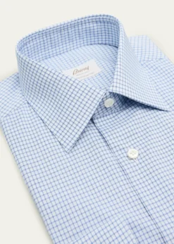 BrioniMen's Ventiquattro Cotton Grid Check Dress Shirt