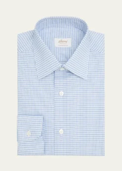 BrioniMen's Ventiquattro Cotton Grid Check Dress Shirt