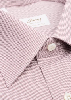 BrioniMen's Ventiquattro Cotton Micro-Houndstooth Dress Shirt