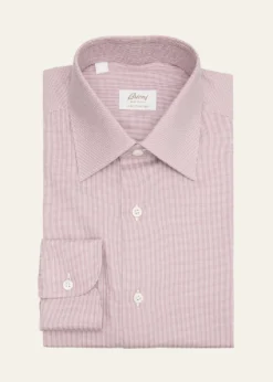 BrioniMen's Ventiquattro Cotton Micro-Houndstooth Dress Shirt