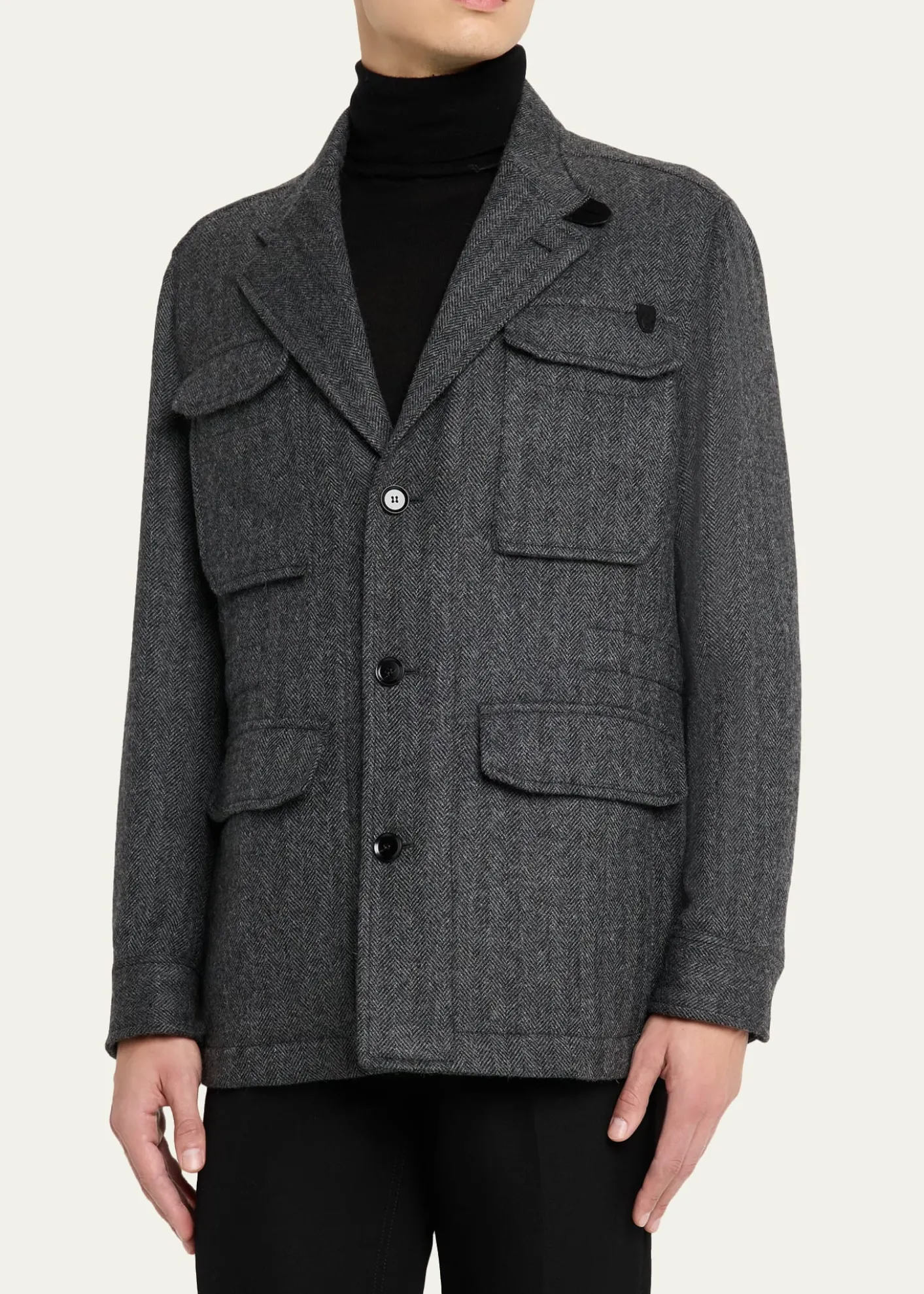 BrioniMen's Baby Alpaca Herringbone Jacket