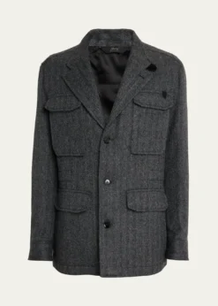BrioniMen's Baby Alpaca Herringbone Jacket