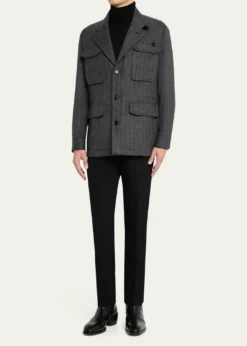 BrioniMen's Baby Alpaca Herringbone Jacket