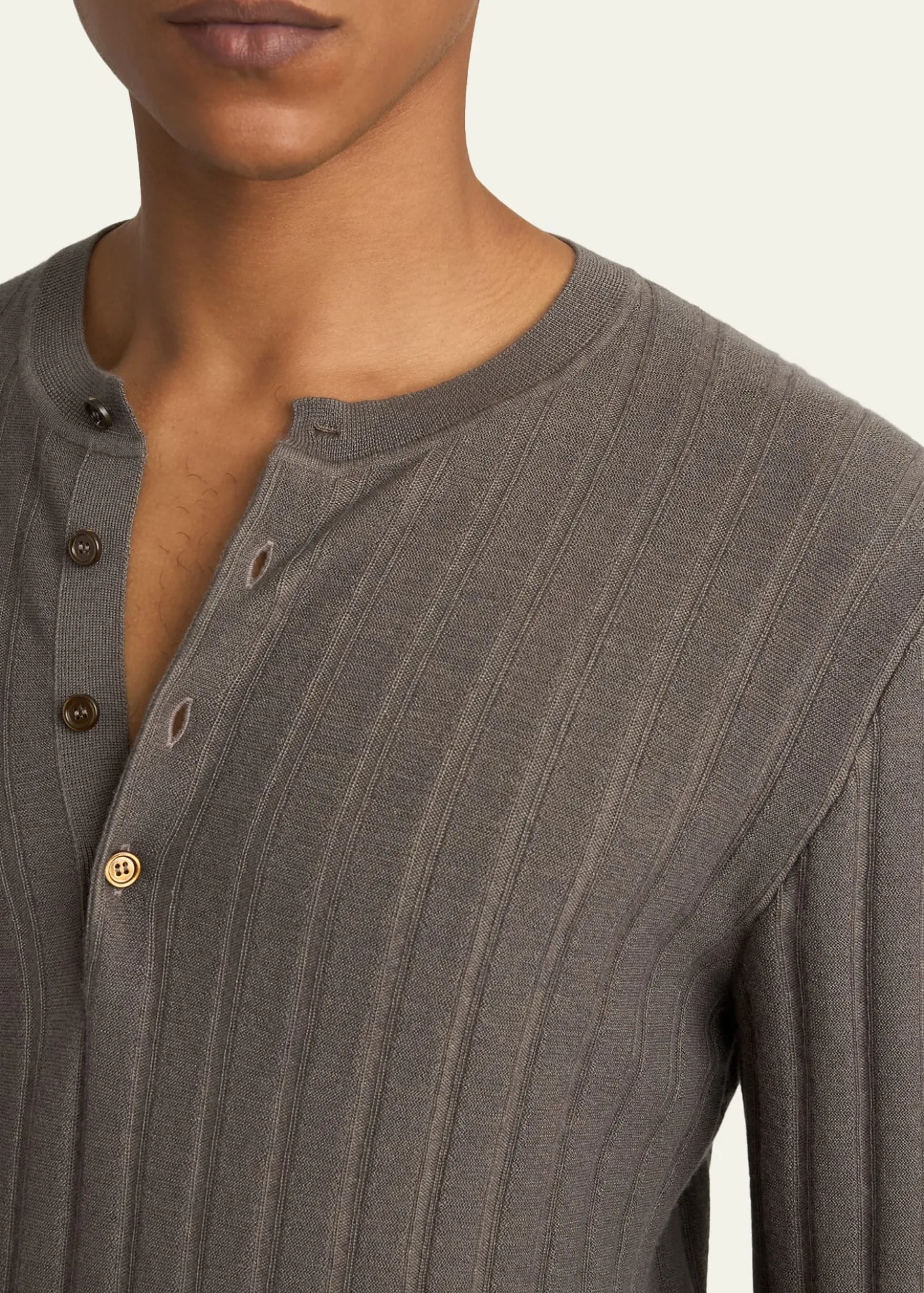 BrioniMen's Cashmere/Silk Henley Sweater