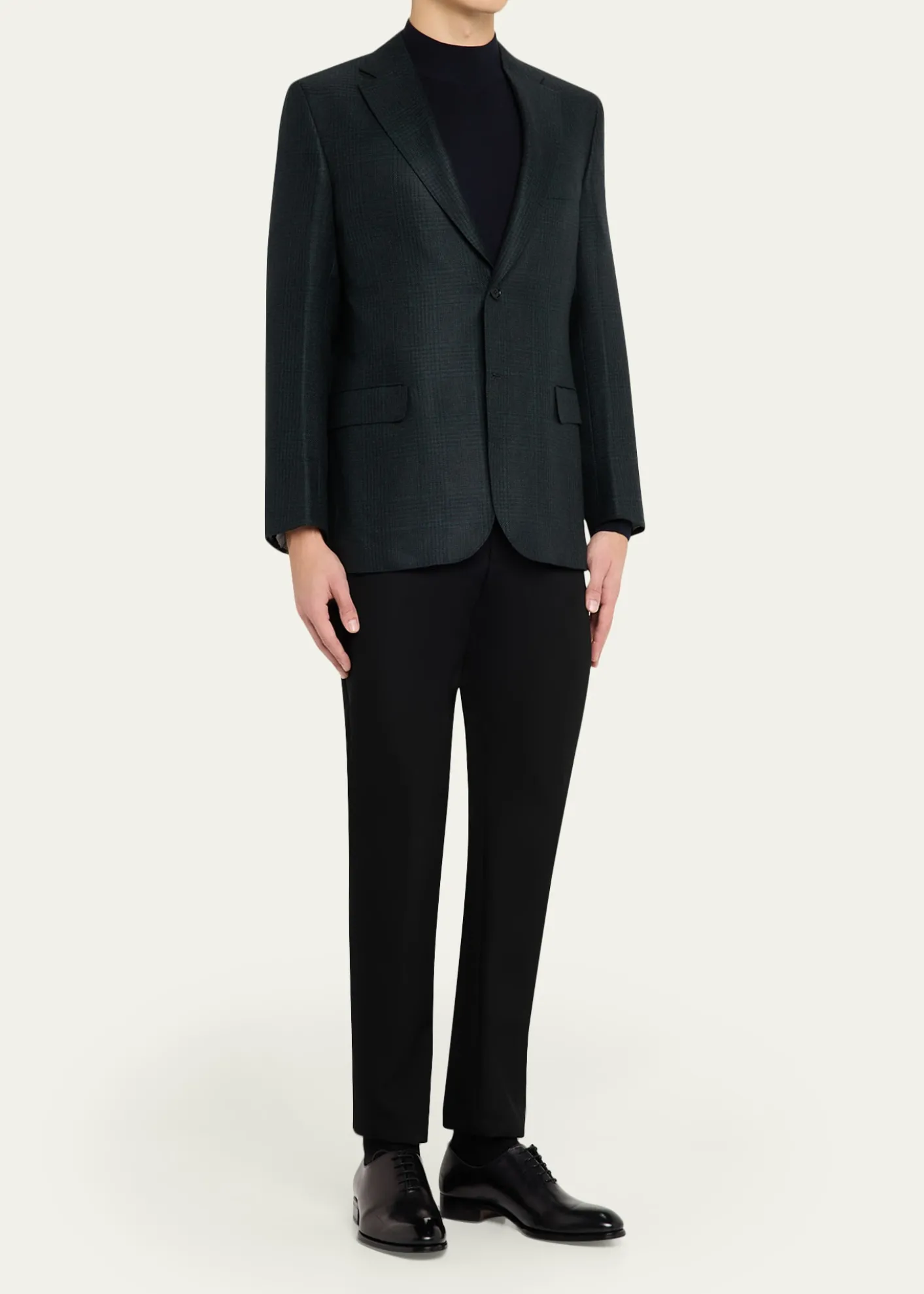 BrioniMen's Cashmere Tonal Plaid Single-Breasted Sport Coat