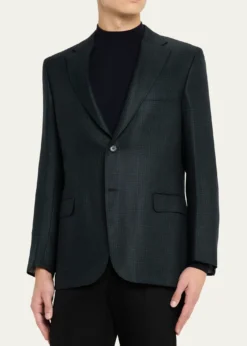 BrioniMen's Cashmere Tonal Plaid Single-Breasted Sport Coat