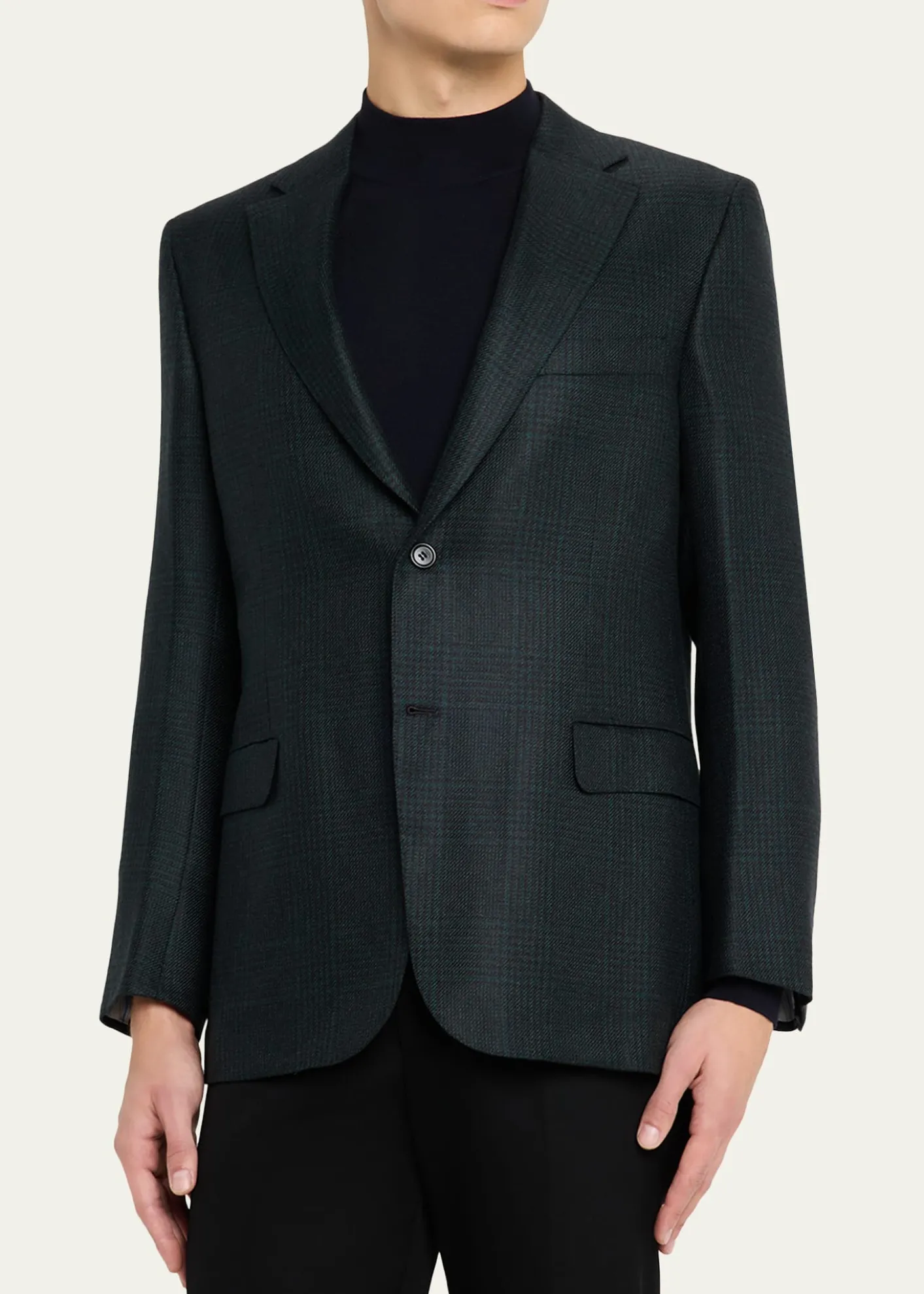 BrioniMen's Cashmere Tonal Plaid Single-Breasted Sport Coat