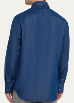 BrioniMen's Cotton Denim Casual Button-Down Shirt