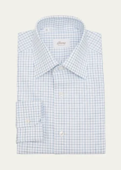 BrioniMen's Cotton Graph Check Dress Shirt