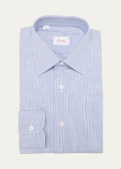BrioniMen's Cotton Mini Graph Check Dress Shirt