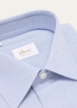 BrioniMen's Cotton Mini Graph Check Dress Shirt