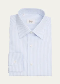 BrioniMen's Cotton Multi-Stripe Point-Collar Dress Shirt