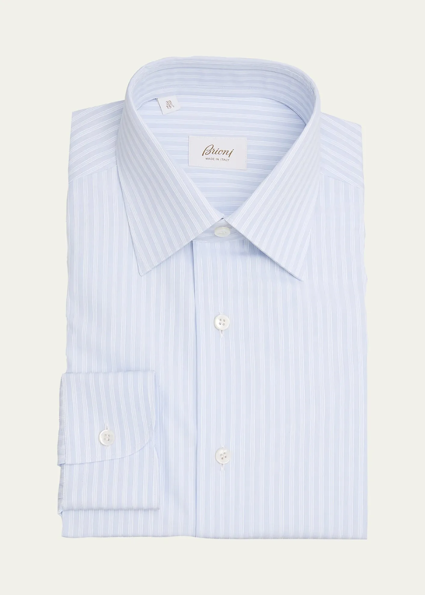 BrioniMen's Cotton Multi-Stripe Point-Collar Dress Shirt