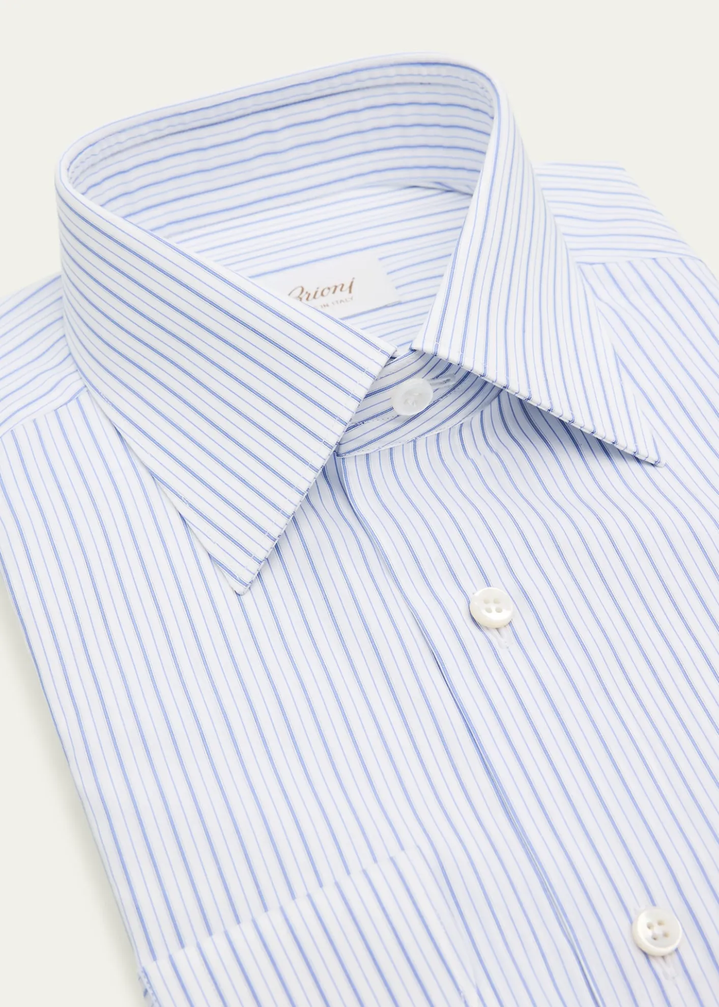 BrioniMen's Cotton Multi-Stripe Point Collar Dress Shirt