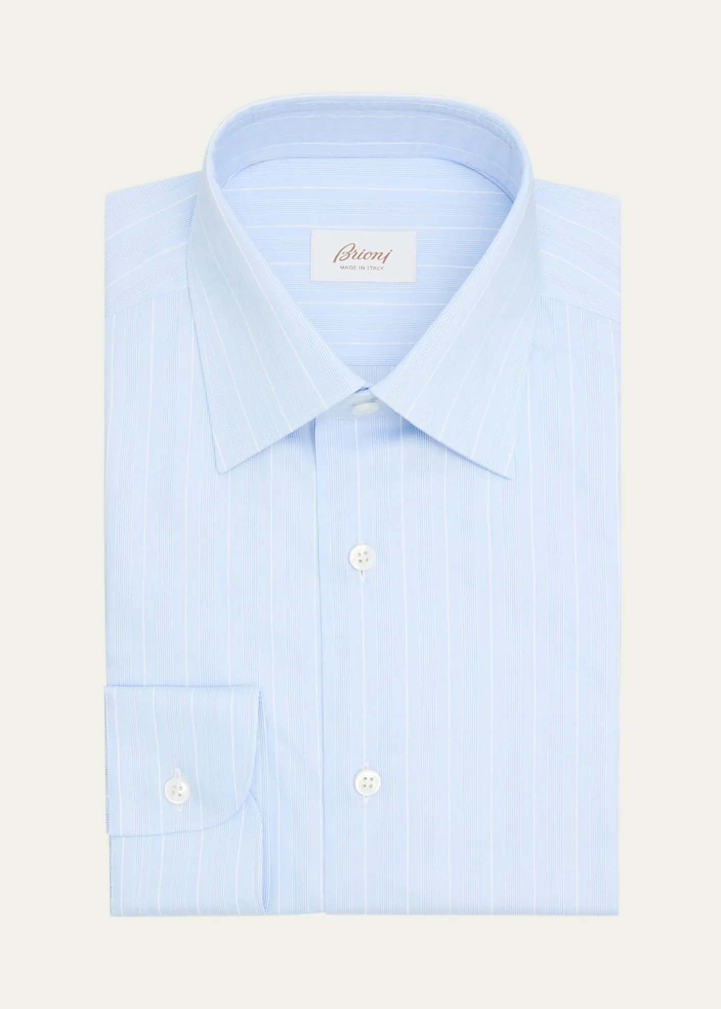BrioniMen's Cotton Multi-Stripe Point Collar Dress Shirt
