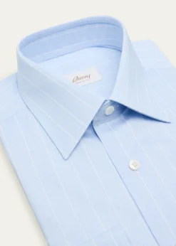 BrioniMen's Cotton Multi-Stripe Point Collar Dress Shirt