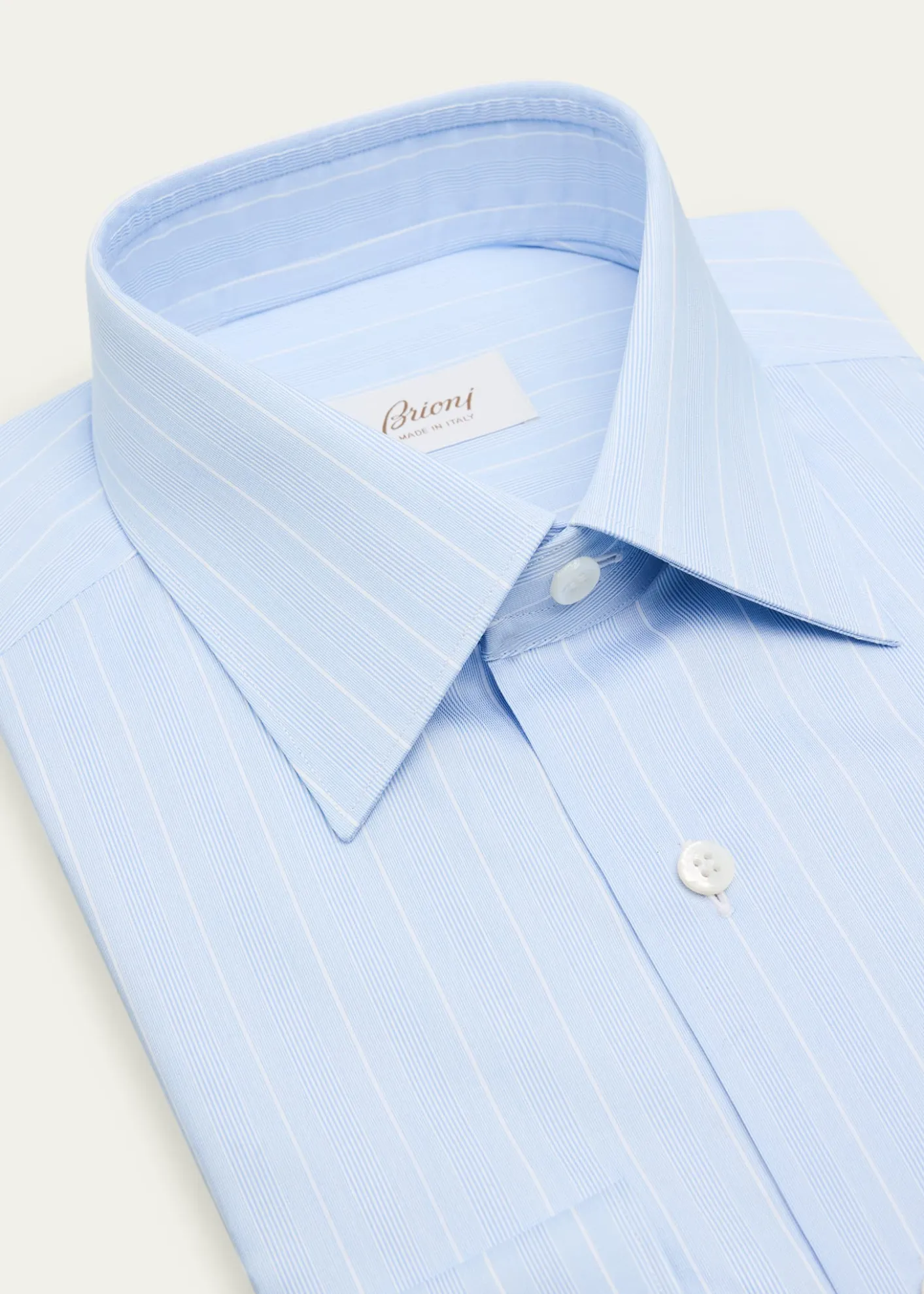 BrioniMen's Cotton Multi-Stripe Point Collar Dress Shirt
