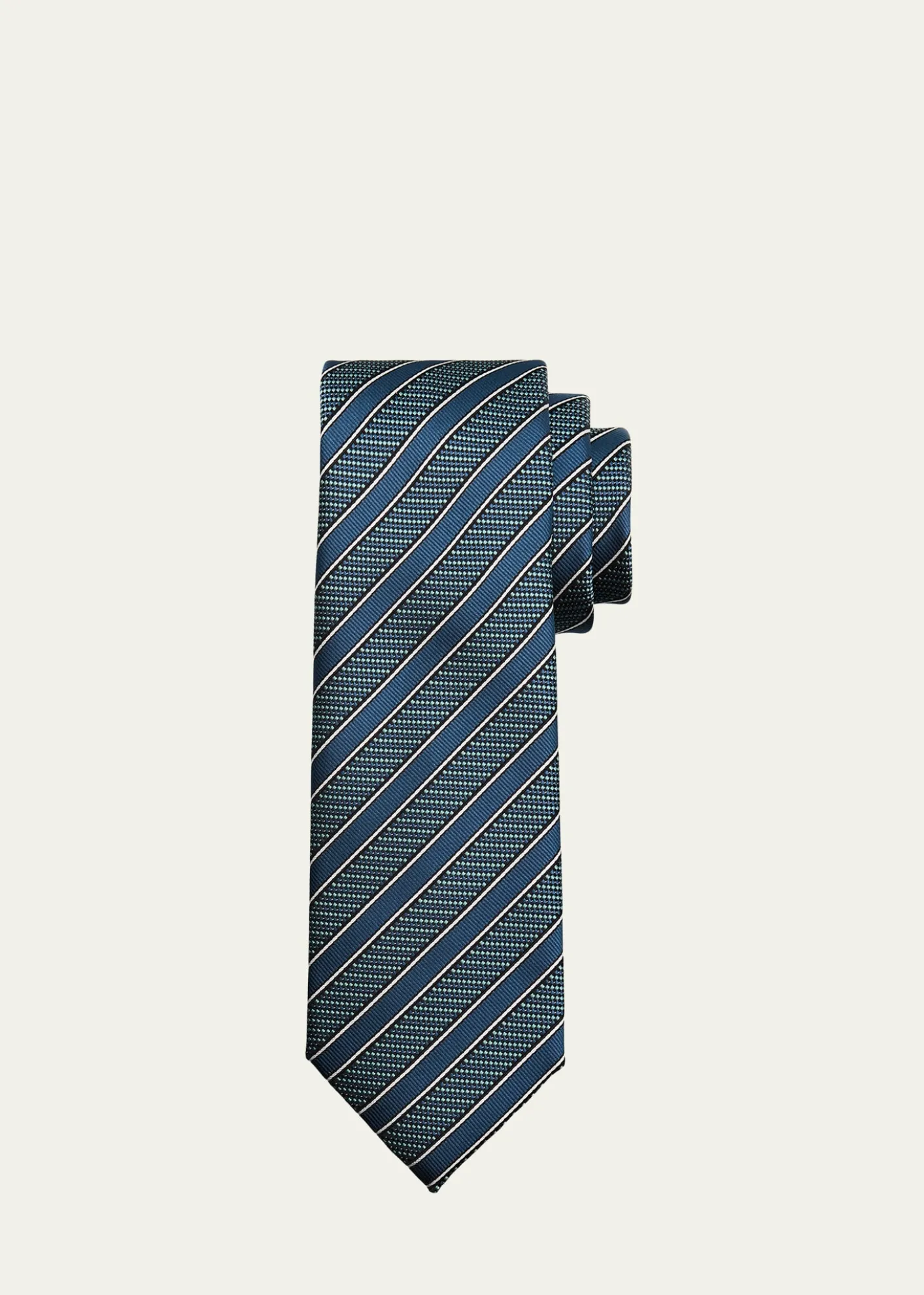 BrioniMen's Diagonal Stripe Jacquard Silk Tie