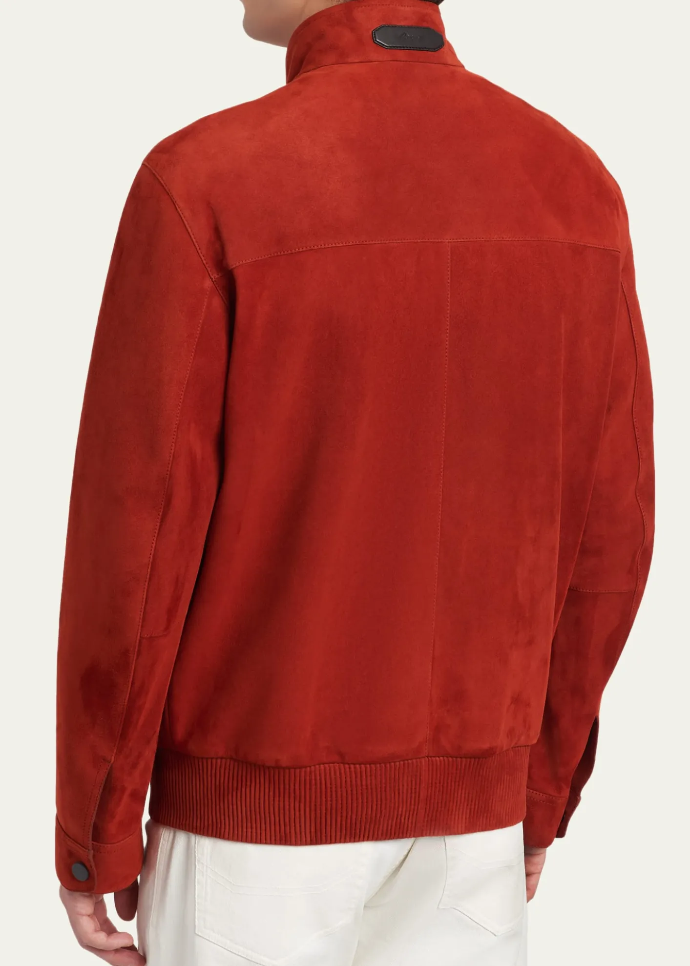 BrioniMen's Leather Stand-Collar Blouson