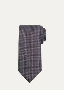 BrioniMen's Micro-Geometric Square Jacquard Silk Tie