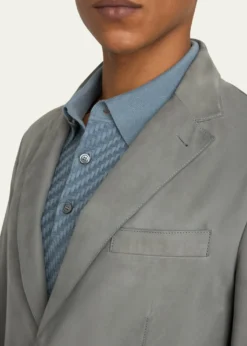 BrioniMen's Monti Nubuck Leather Single-Breasted Blazer