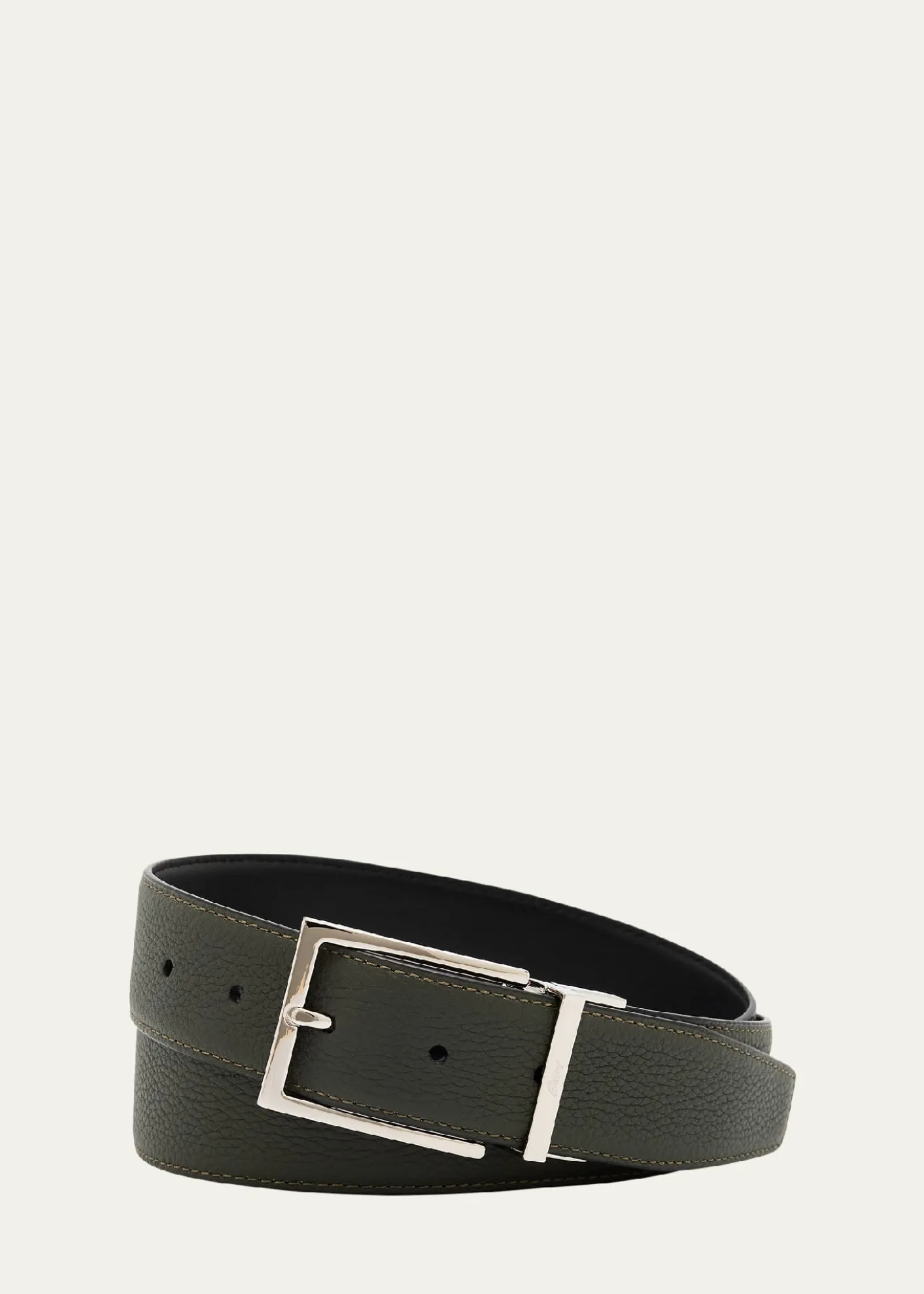 BrioniMen's Reversible Grained Leather Belt