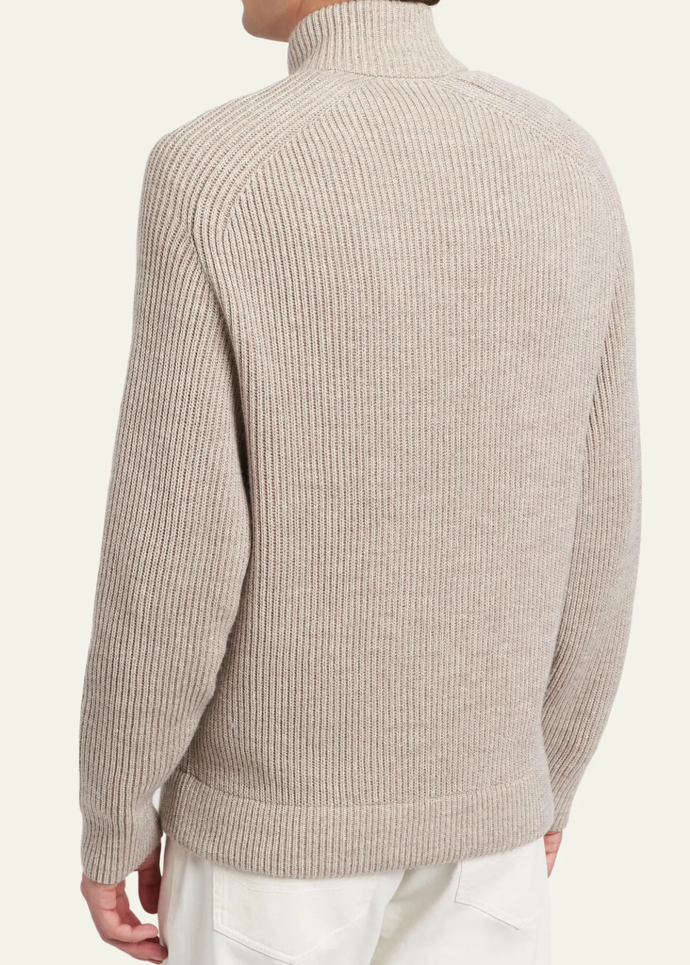 BrioniMen's Ribbed Cotton-Blend Mouline Blouson Sweater