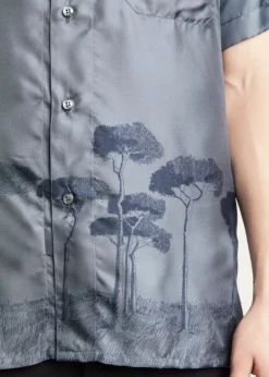 BrioniMen's Roman Tree-Print Silk Camp Shirt