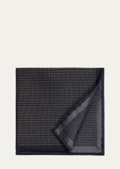 BrioniMen's Screen-Print Silk Pocket Square