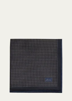 BrioniMen's Screen-Print Silk Pocket Square