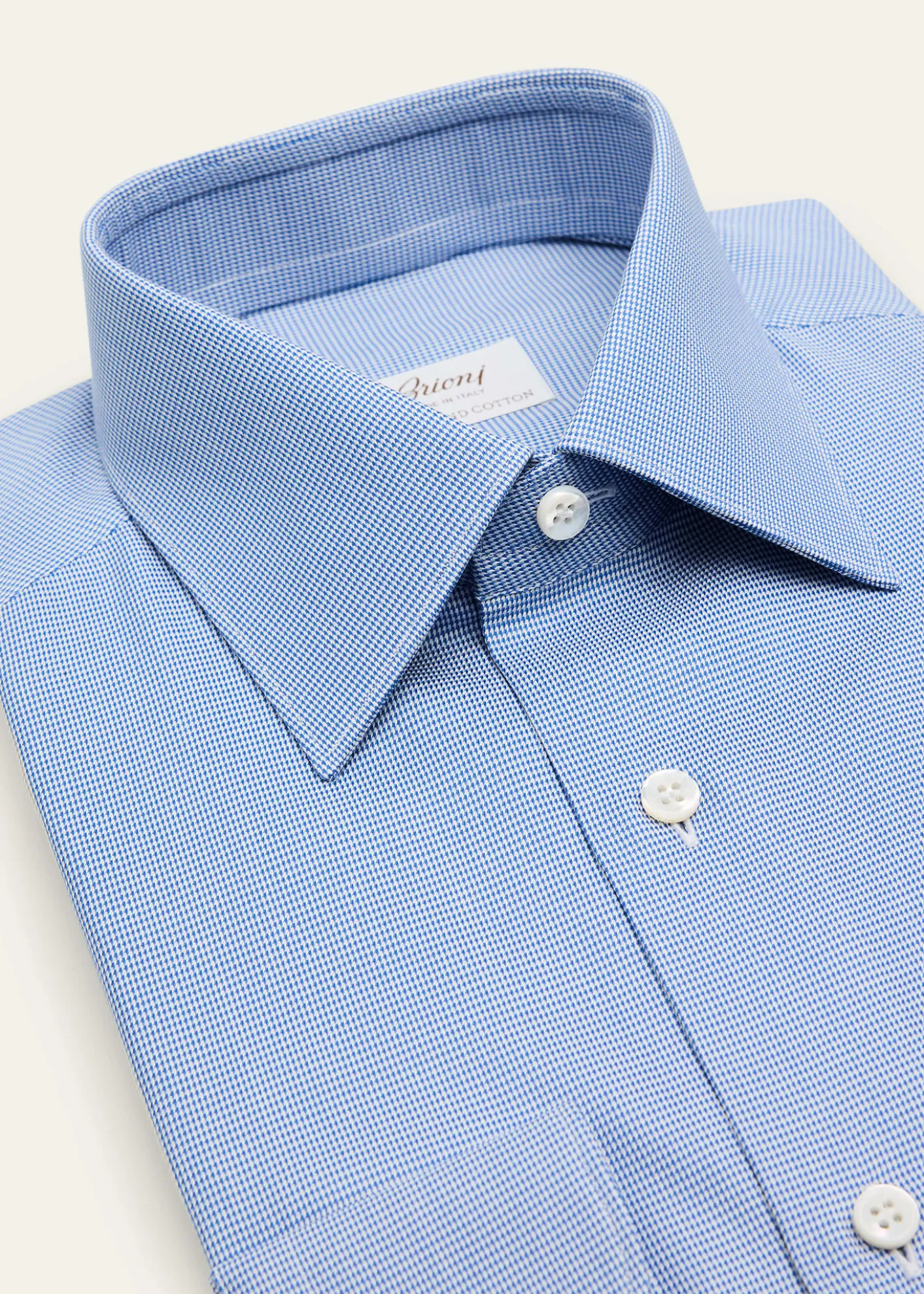 BrioniMen's Sea Island Cotton Micro-Houndstooth Dress Shirt