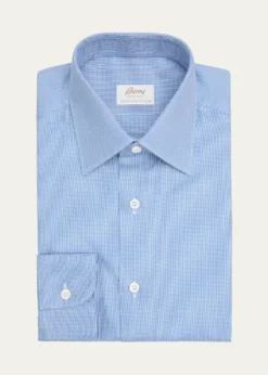 BrioniMen's Sea Island Cotton Micro-Houndstooth Dress Shirt
