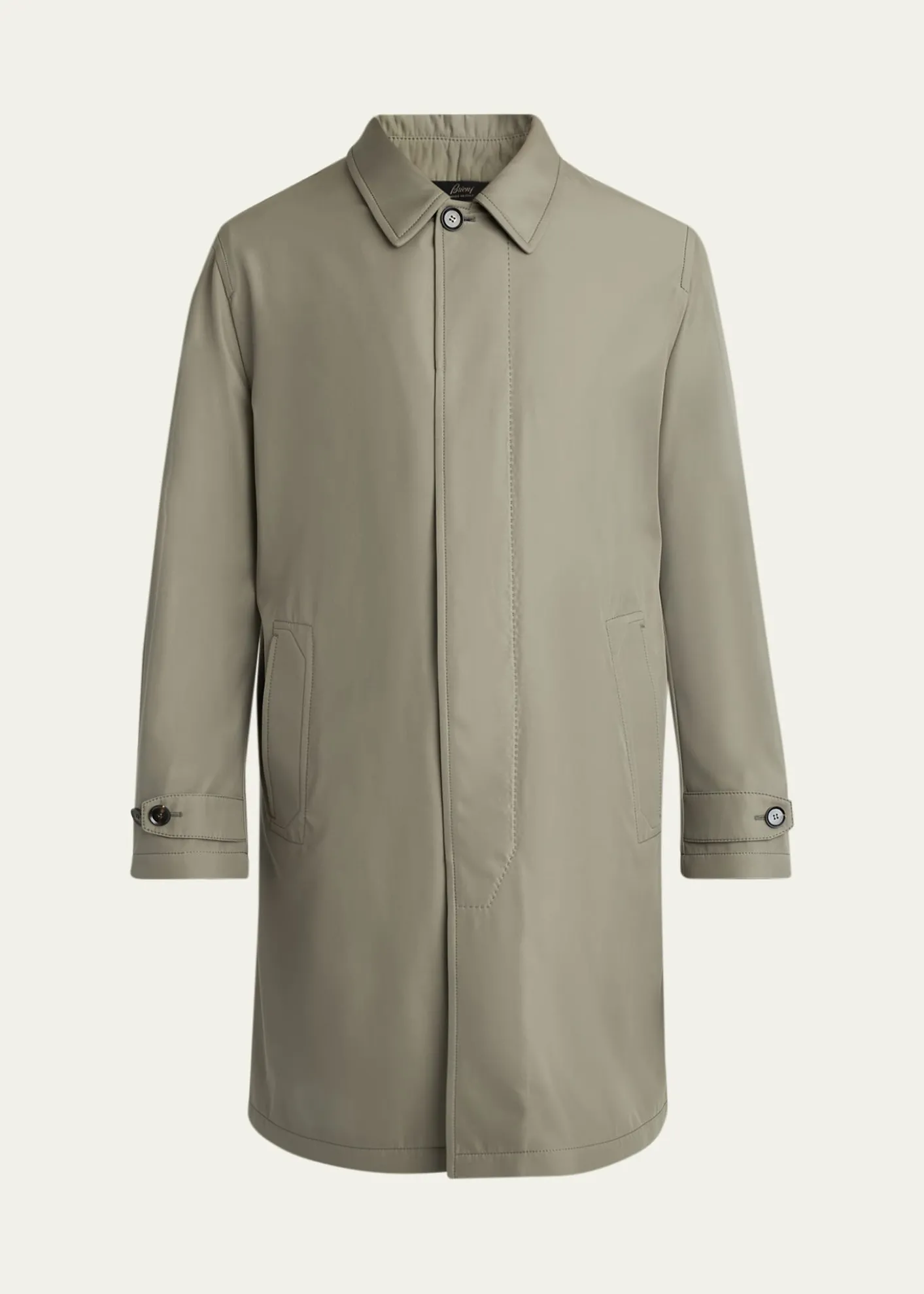 BrioniMen's Silk Cloud Button-Front Car Coat