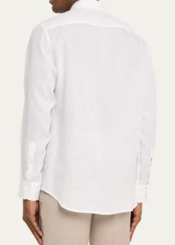 BrioniMen's Solid Linen Sport Shirt
